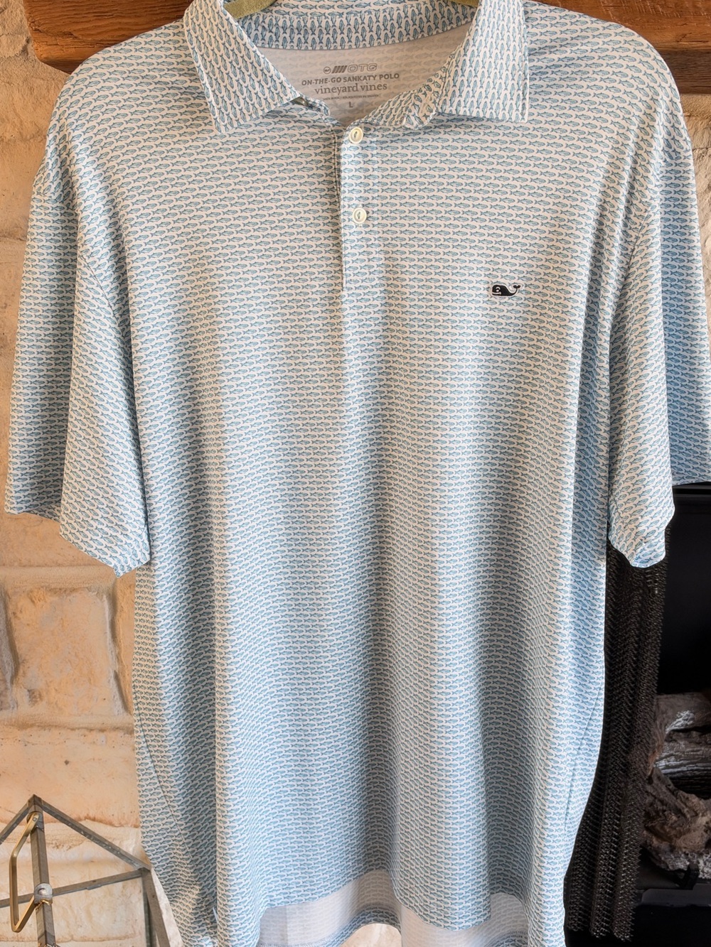 Vineyard Vines Light Blue Micro-Whale Polo